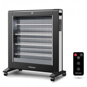 Rohnson R-8022 Θερμοπομπός Δαπέδου 2400W με Ηλεκτρονικό Θερμοστάτη Μαύρος